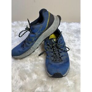 Merrell Moab Flight Mens 9.5 Blue Yellow Trail Running Shoes Mesh Vibram